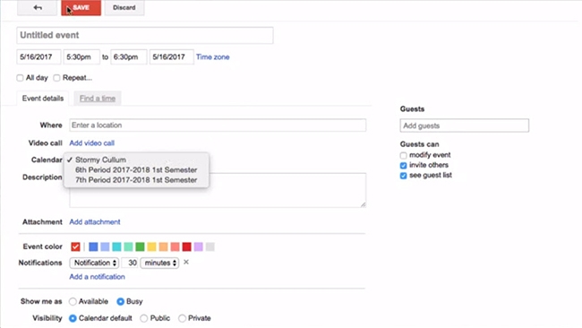 Introduction to Google Calendar Preview 4