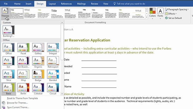 Microsoft Word 2016: Advanced Preview 4